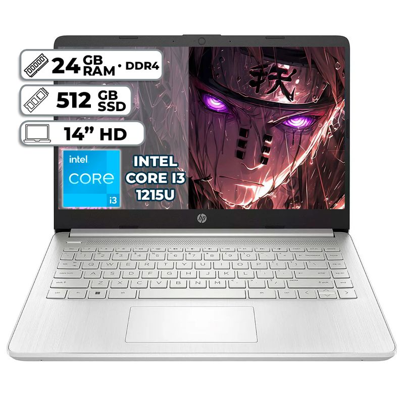 HP - PORTATIL HP INTEL CORE I3 1215U 24GB RAM  512GB SSD PANTALLA 14" HD