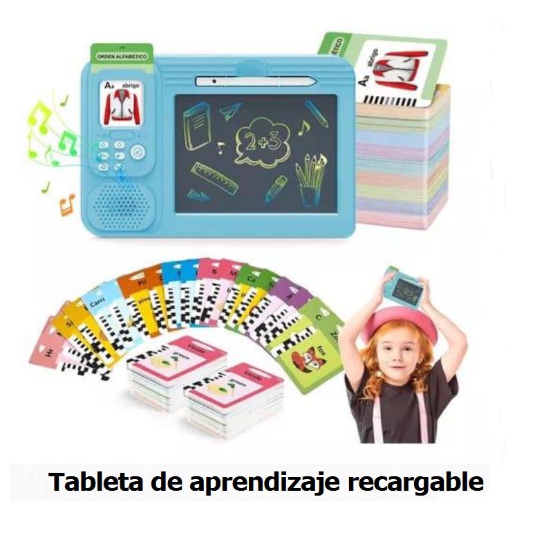 GENERICO - JUEGO TABLETA DE APRENDIZAJE RECARGABLENIÑOS +3 AÑOS