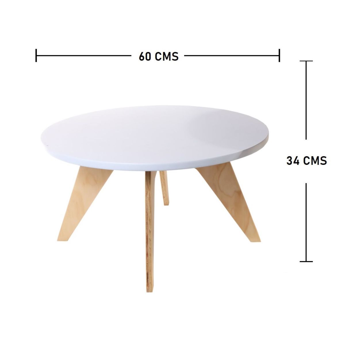 DKO DESIGN - Mesa De Centro Neusa 60x60x34cm Blanca