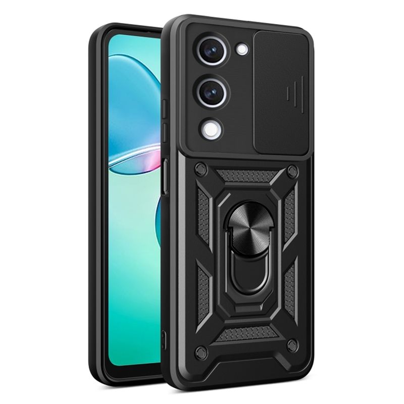 GENERICO - Funda Estuche Case Slider Compatible Con Vivo Y04 4G Negro
