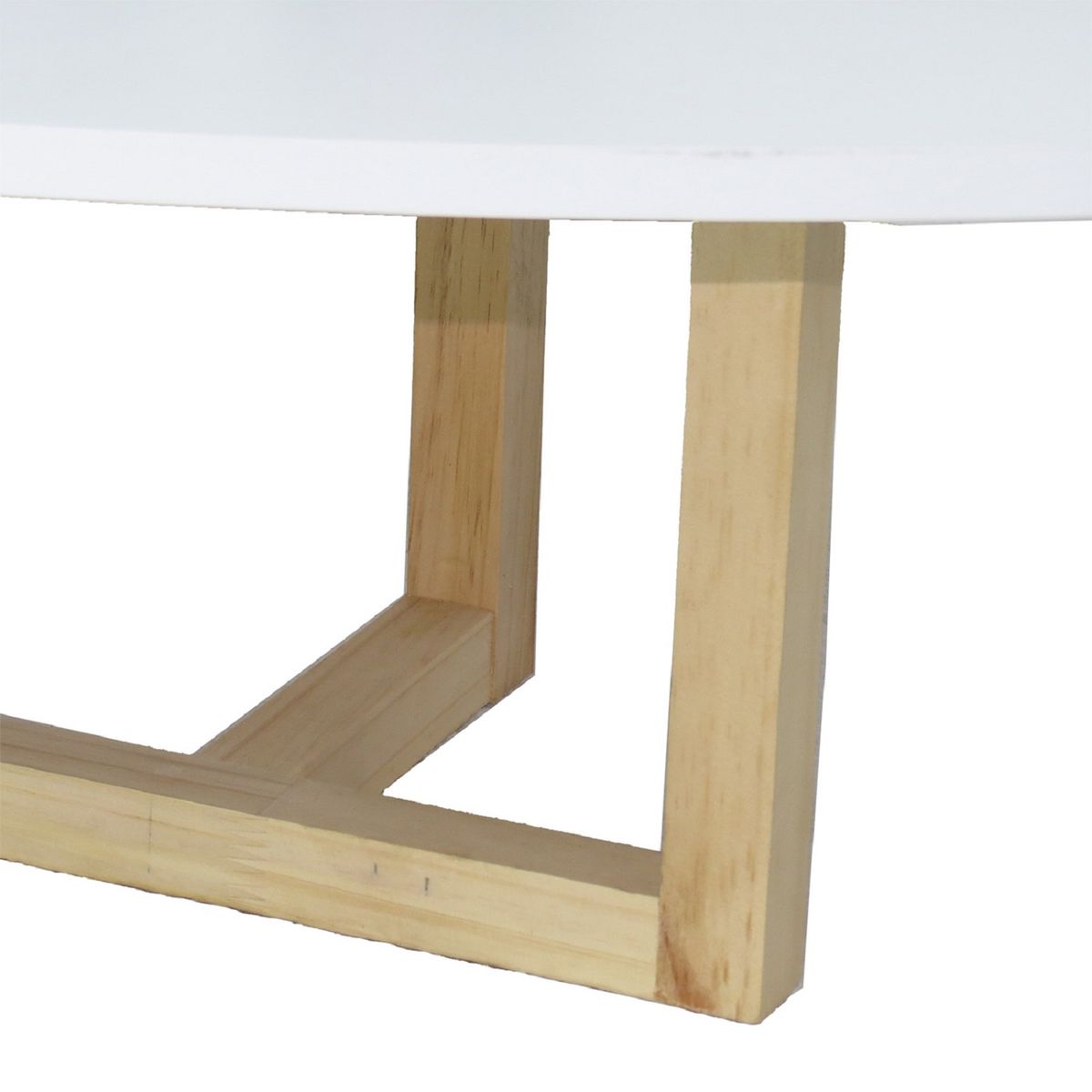DKO DESIGN - Mesa De Centro Ovalada Roma 30x120x60 Blanca