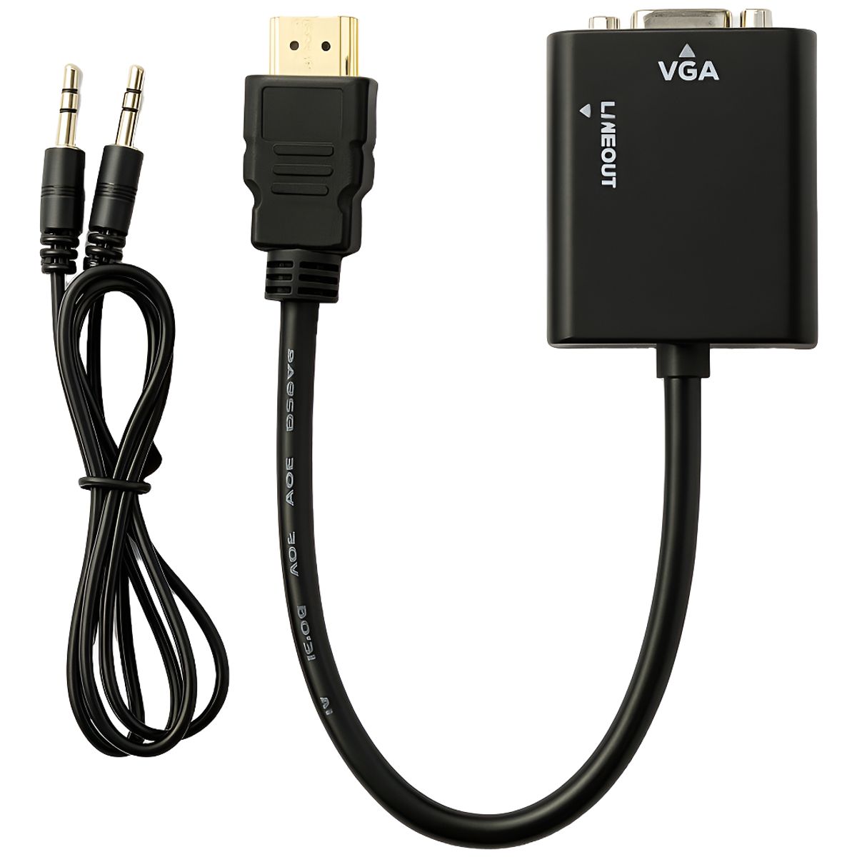 GENERICO - Convertidor Hdmi A Vga + Cable De Audio 3.5