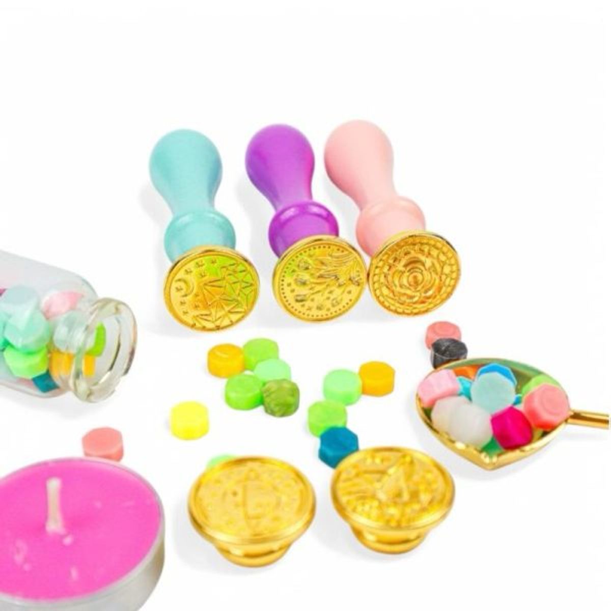 GENERICO - Set de Sellos de Lacre Color Pastel