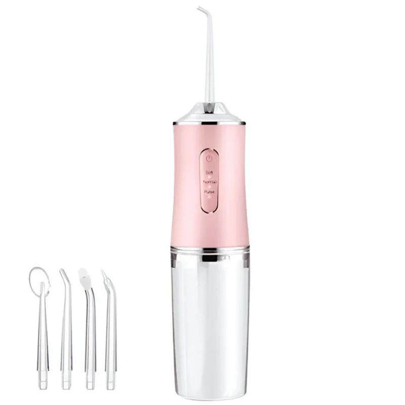 GENERICO - Irrigador Bucal Portátil Recargable Limpieza Dental Rosado