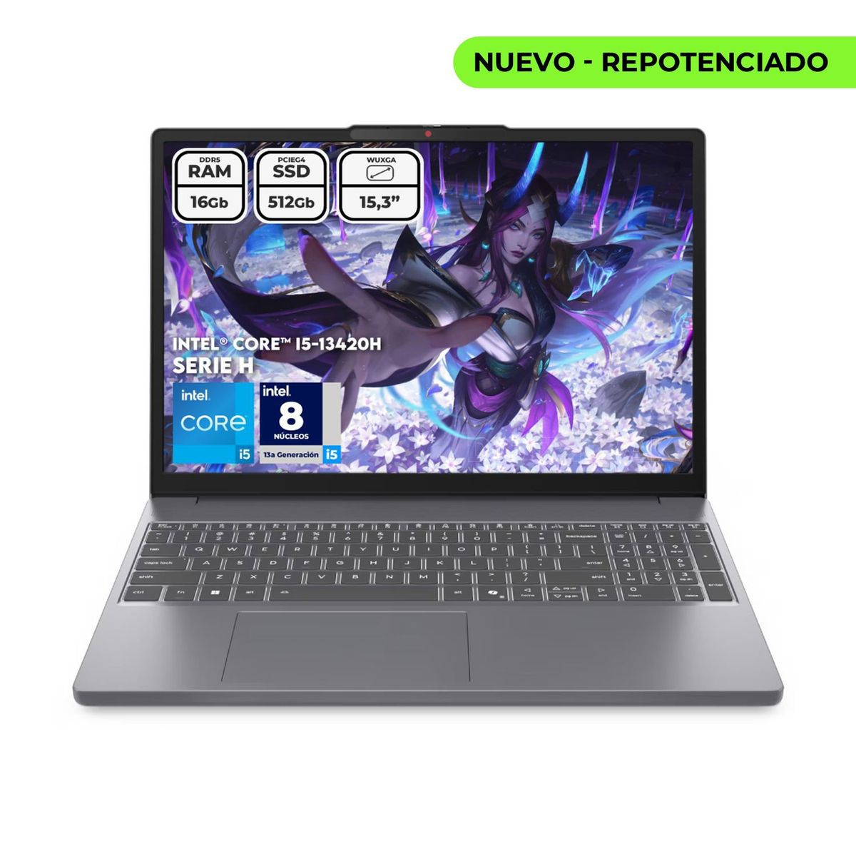 LENOVO - Portátil Lenovo Intel Core I5-13420h Ram16gb Ssd 512gb 15,3 Pulgadas Aluminio Computador Portátil