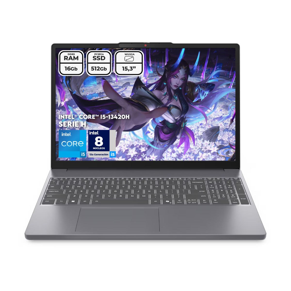 Lenovo - Portátil Lenovo Intel Core I5-13420h Ram16gb Ssd 512gb 15,3 Pulgadas Aluminio Computador Portátil