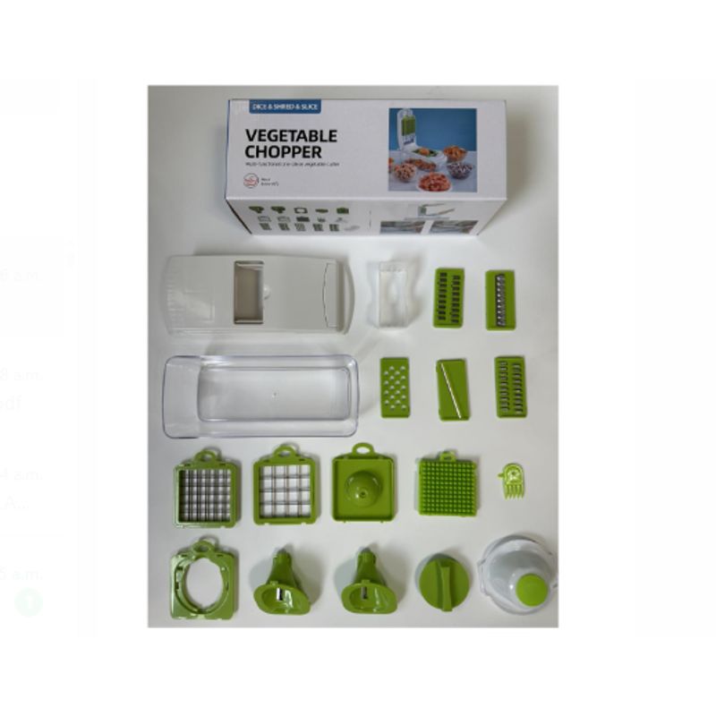GENERICO - Rallador Picador Frutas Verduras Manual 16en1 Cocina Hogar