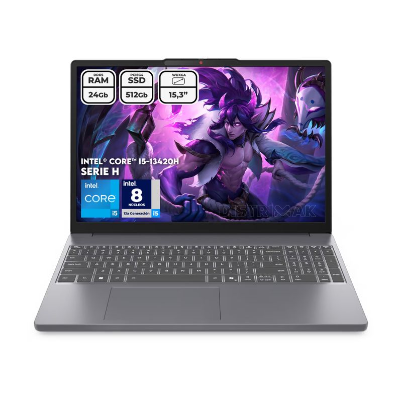 LENOVO - Portátil Lenovo Intel Core I5-13420h Ram24gb Ssd 512gb 15,3 Pulgadas Aluminio Computador Portátil