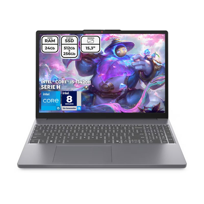 LENOVO - Portátil Lenovo Intel Core I5-13420h Ram24gb Ssd 750gb 15,3 Pulgadas Aluminio Computador Portátil