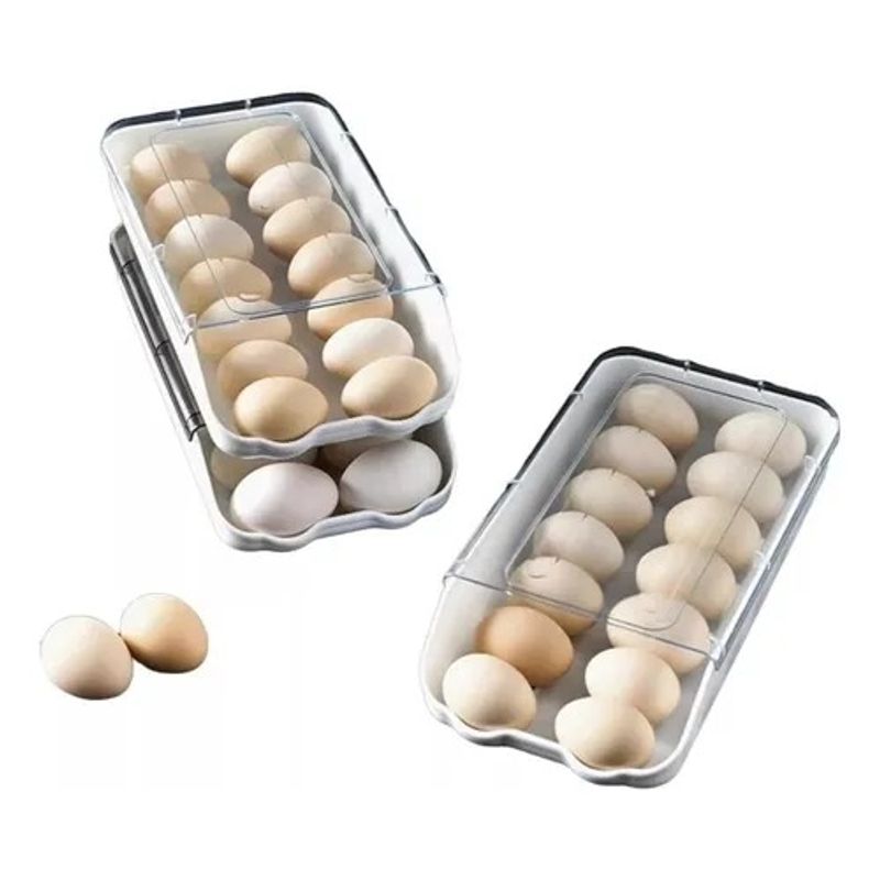 GENERICO - Bandeja Soporte Almacenaje Organizador Dispensador Huevos