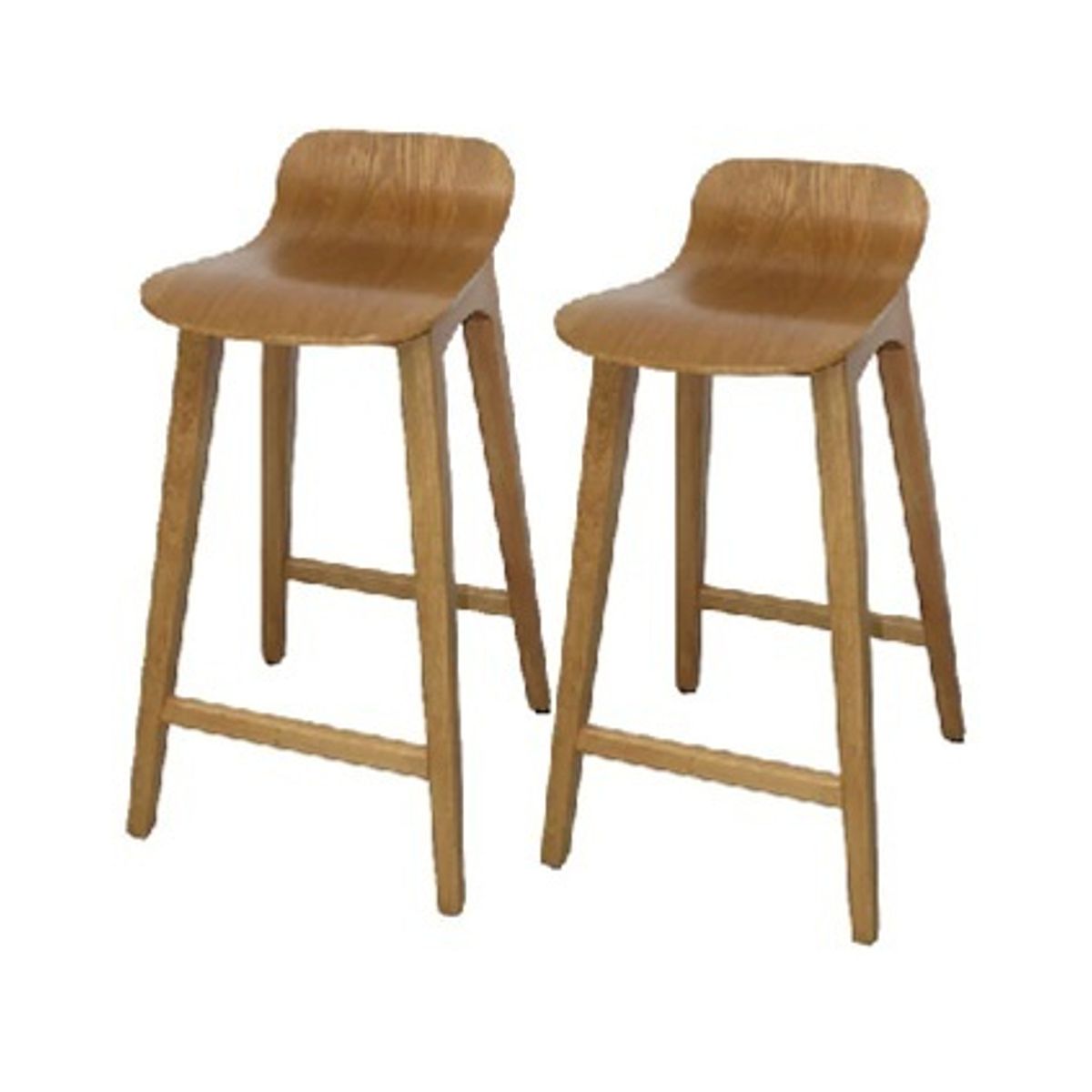 DKO DESIGN - Set Sillas Bar Madrid 70x46x30cm Madera