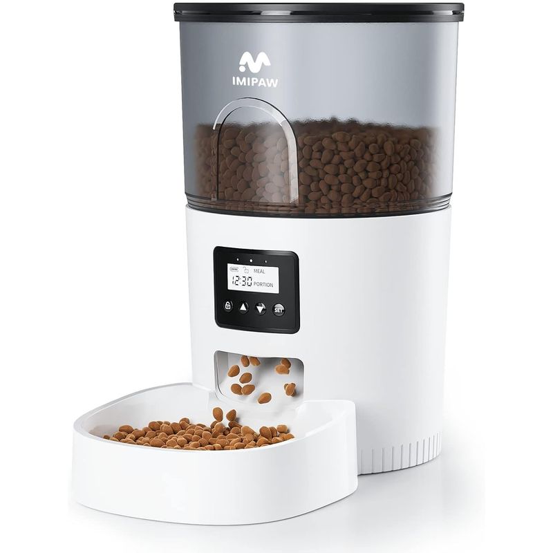 GENERICO - Comedero Automático Imipaw Perros-gatos Dispensador 3 Litros