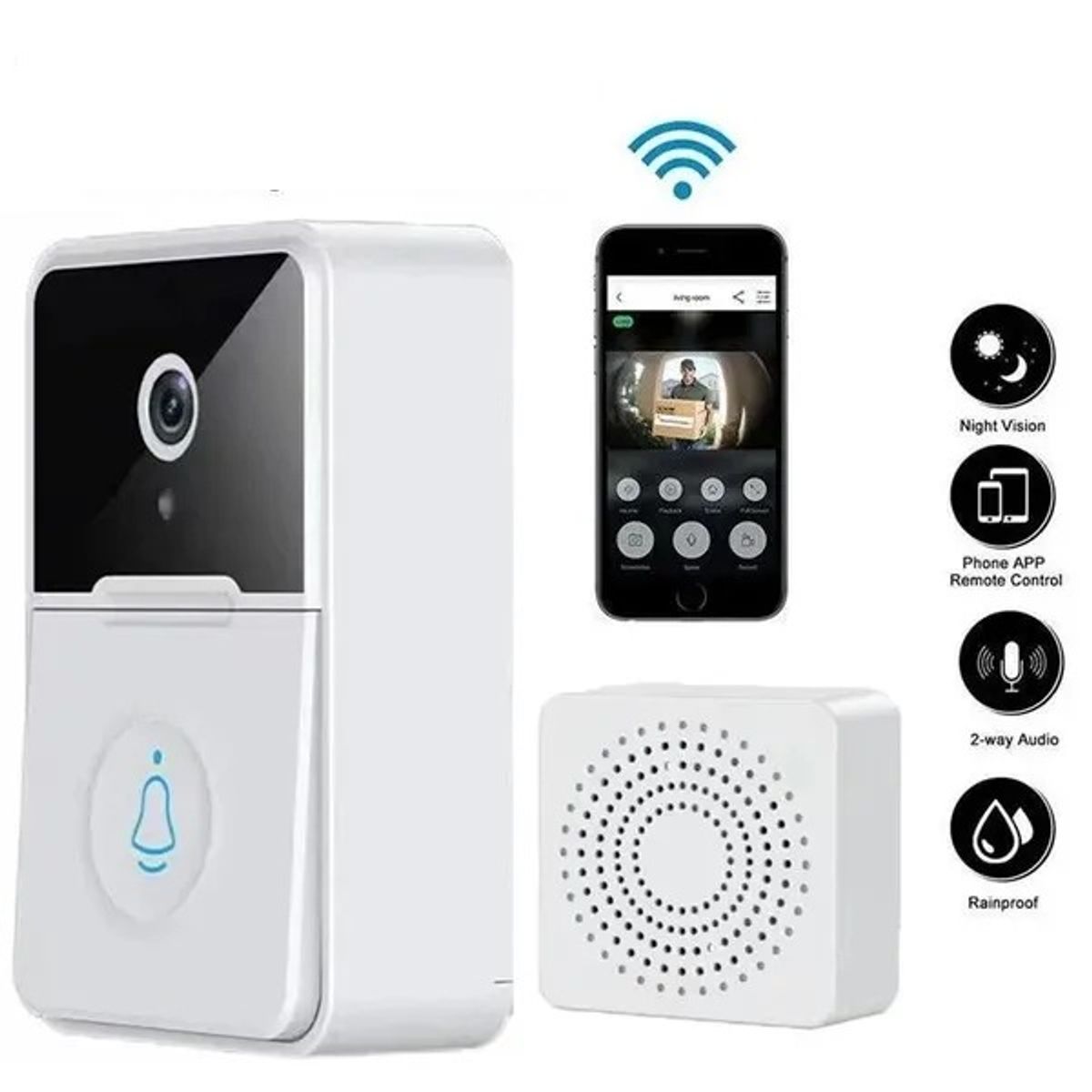 GENERICO - MINI VIDEO PORTERO WIFI CON TIMBRE USB