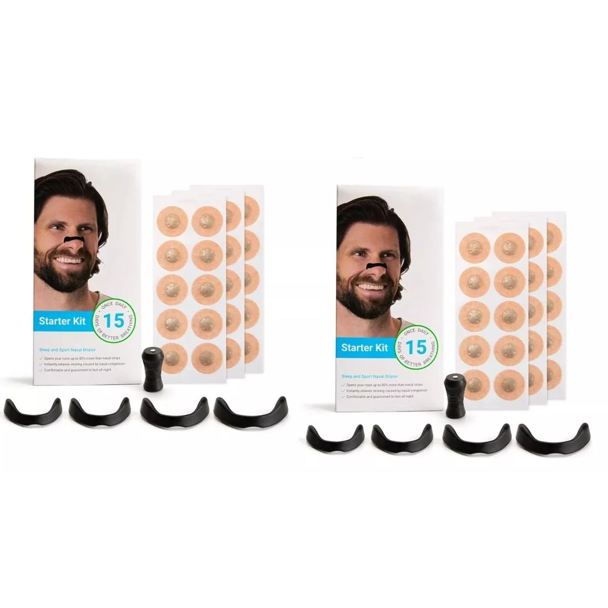 MILOPTS - Kit De Dilatador Respiración Nasal Antirronquidos 30pcs