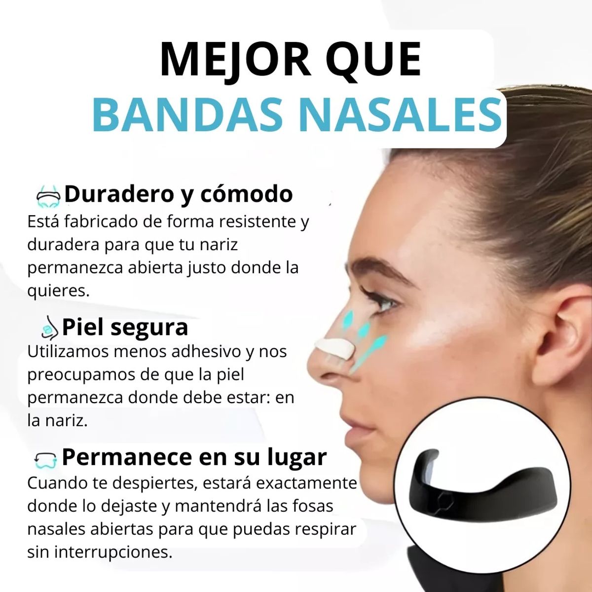 MILOPTS - Kit De Dilatador Respiración Nasal Antirronquidos 30pcs