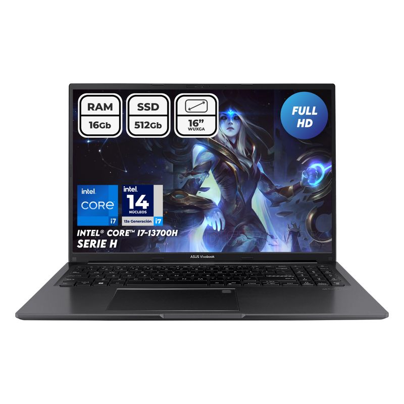 ASUS - Portátil Asus Intel Core I7 13700h Ram 16gb Ssd 512gb 16 WUXGA Computador Portátil
