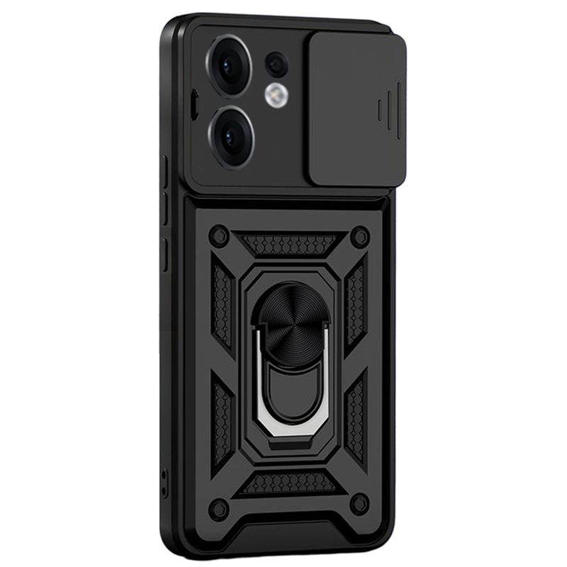GENERICO - Funda Estuche Case Slider Compatible Con Oppo Reno 13F Negro