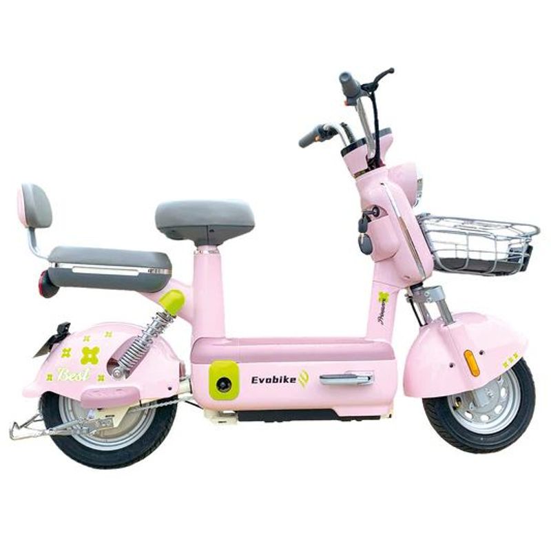 EVOBIKE - Bicicleta Eléctrica PRIMAVERA 35kmh color ROSADA 350W