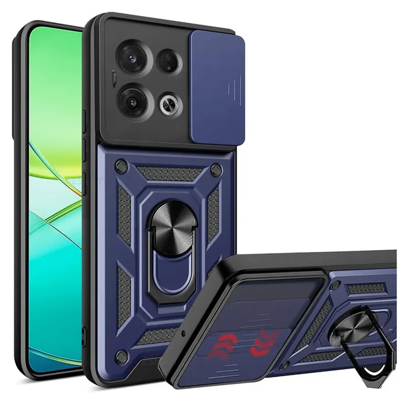 GENERICO - Funda Case Protector Cámara Slider Compatible Oppo Reno 13 5G Azul