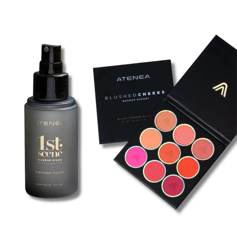 GENERICO - Paleta Rubor + Fijador Maquillaje Atenea