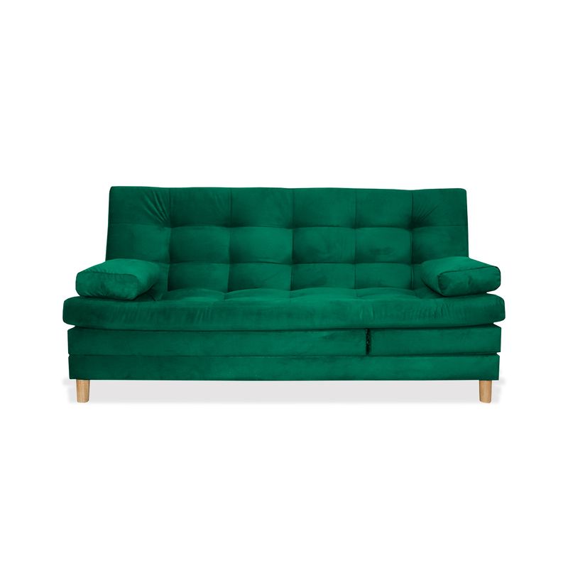 GENERICO - Sofa Cama Kalin Cinco Posiciones Verde + Cojines