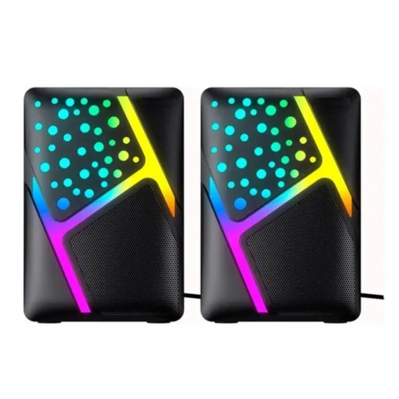 GENERICO - Parlantes Usb Rgb Control De Volumen Sistema 2.0 - Sub-bass