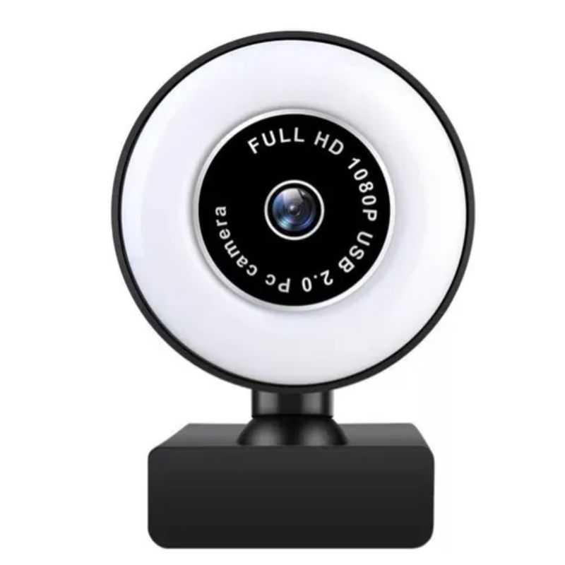 MYMOBILE - Camara Web Full Hd 1080p Aro De Luz Microfono 30fps