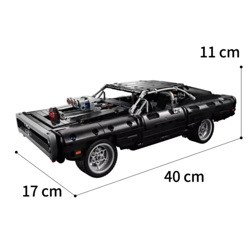 GENERICO - BLOQUES PARA CONSTRUCCION DODGE CHARGER 1077 PIEZAS ESCALA 1:8