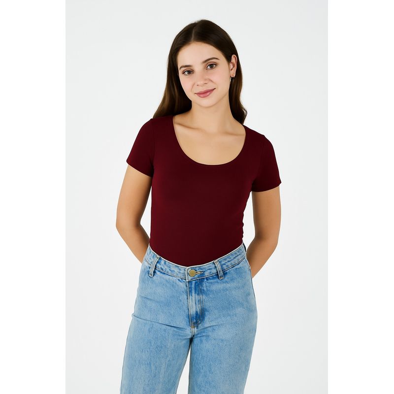 MOLGOA - Body para Mujer Cuello Redondo - The Dapper Vino