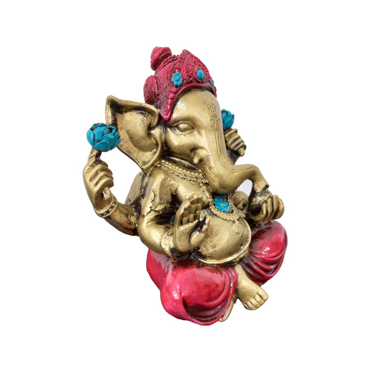 PLINI - Figura Ganesha Gold 15cm Resina Hecho a mano