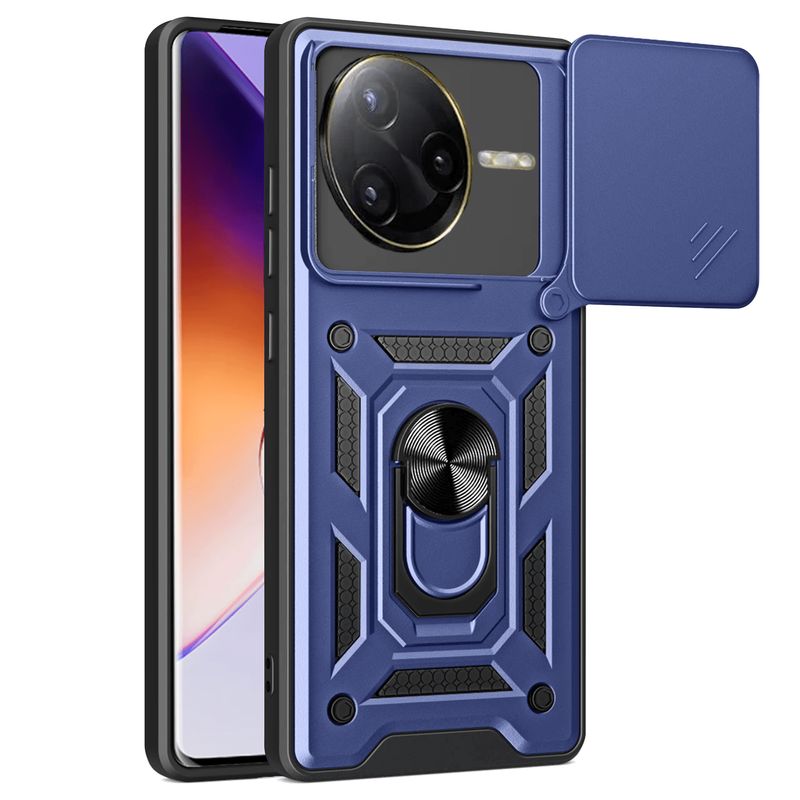 GENERICO - Funda Estuche Case Slider Compatible Con Xiaomi Poco F7 Pro Azul