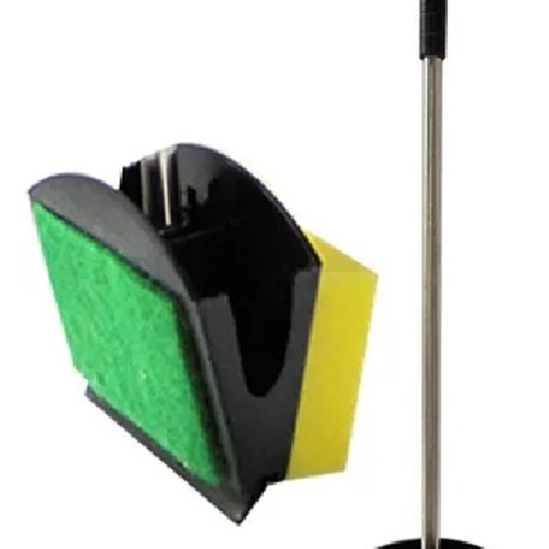GENERICO - Cepillo Limpia Vidrios Acuario Esponja Metalico Pecera 50cm