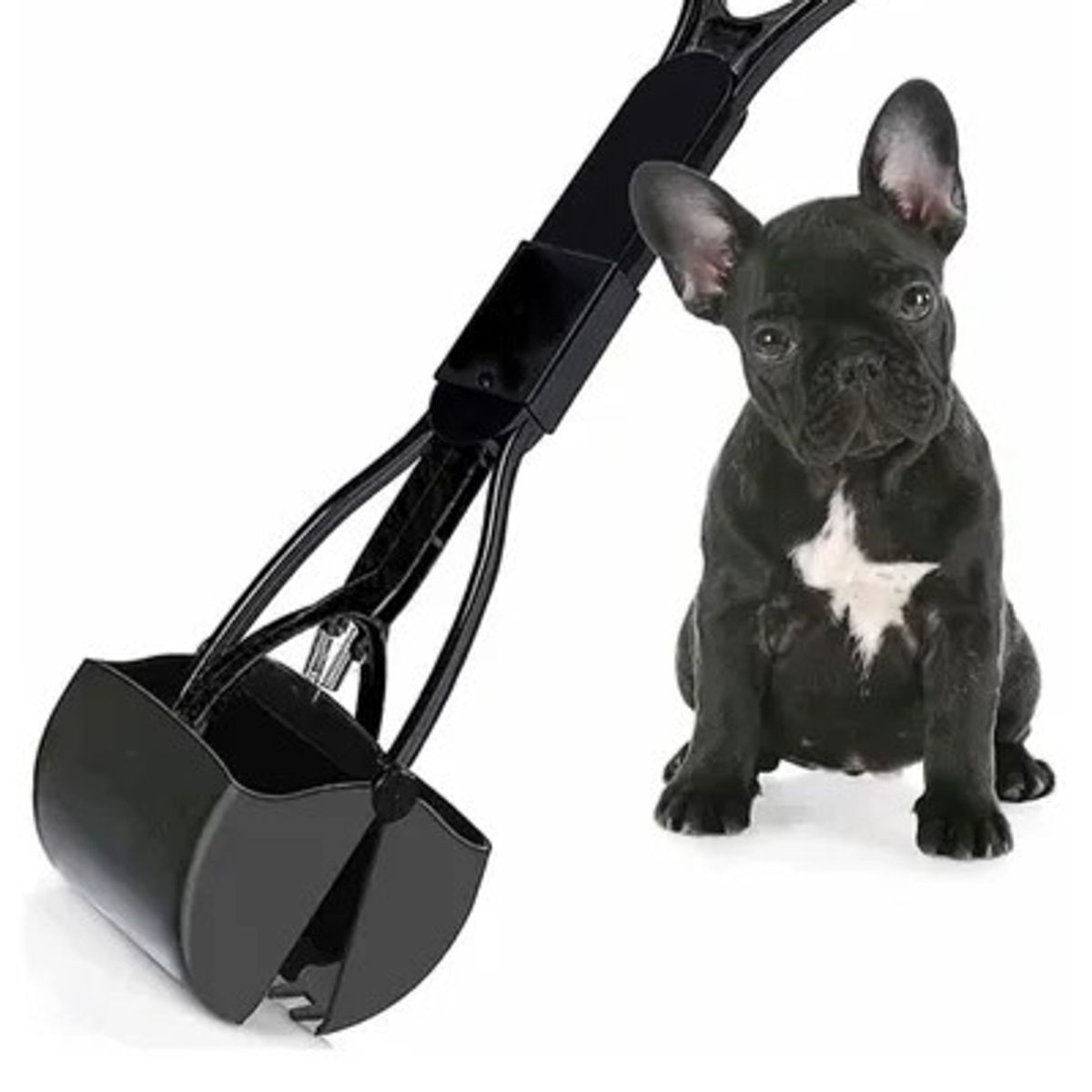 GENERICO - Recogedor Popo Perro Excremento Largo Automatico Bolsa Plega