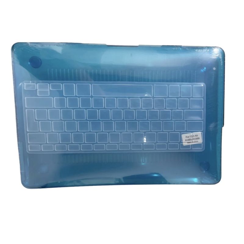 GENERICO - Carcasa Case Para Mac Air 13 A1466 Protector Teclado Español AzulClaro