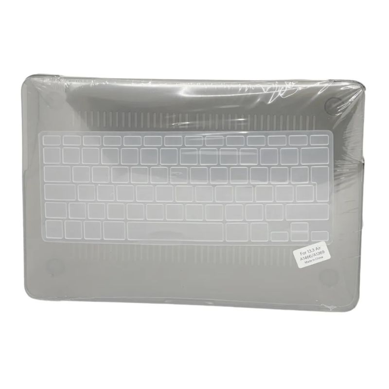 GENERICO - Carcasa Case Para Mac Air 13 A1466 Protector Teclado Español Gris