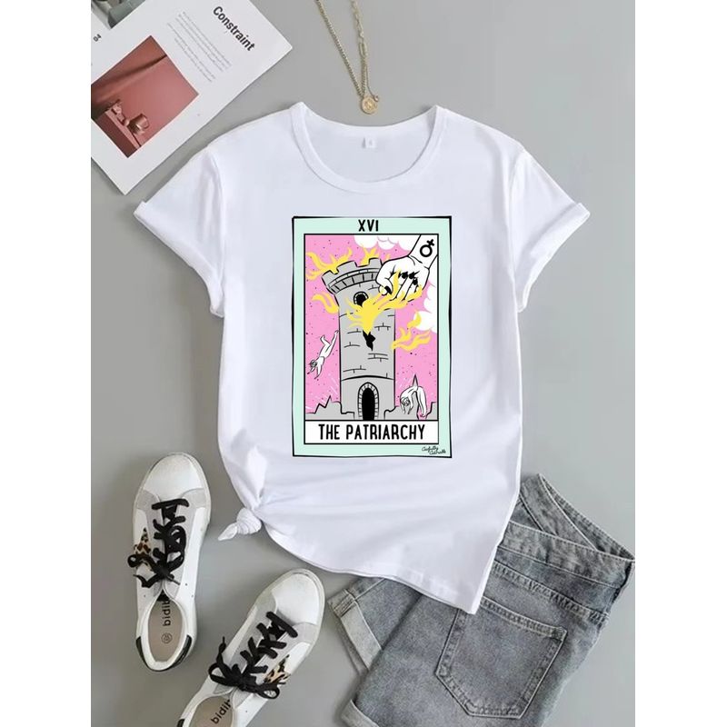 ISMI - Camiseta Feminista Cuello Redondo Manga Corta Ismi