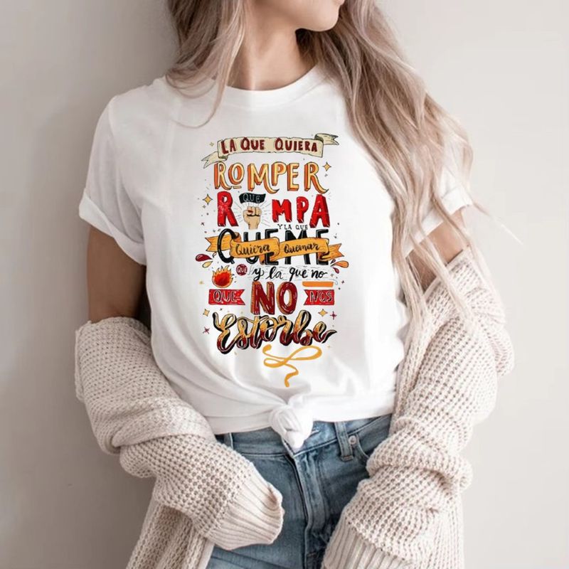 ISMI - Camiseta Feminista Cuello Redondo Manga Corta Ismi
