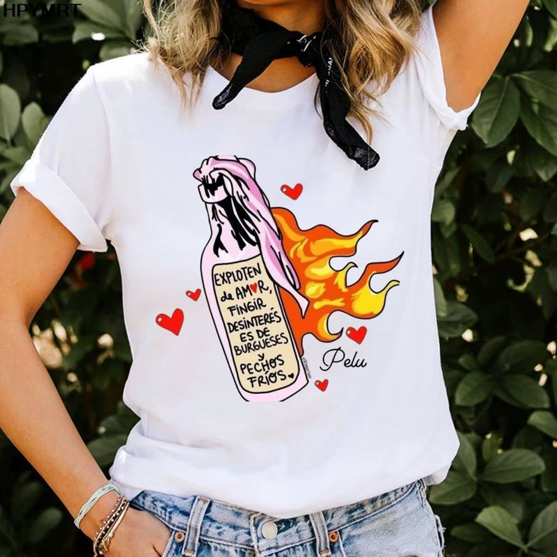 ISMI - Camiseta Feminista Cuello Redondo Manga Corta Ismi