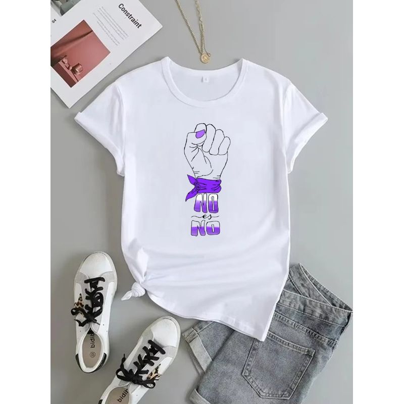 ISMI - Camiseta Feminista Cuello Redondo Manga Corta Ismi