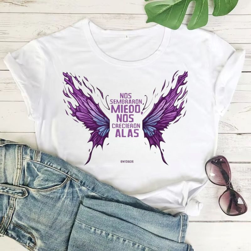 ISMI - Camiseta Feminista Cuello Redondo Manga Corta Ismi