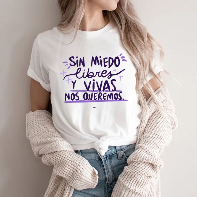 ISMI - Camiseta Feminista Cuello Redondo Manga Corta Ismi