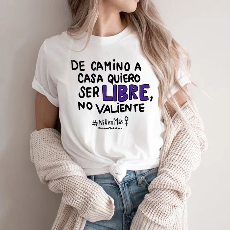 ISMI - Camiseta Feminista Cuello Redondo Manga Corta Ismi