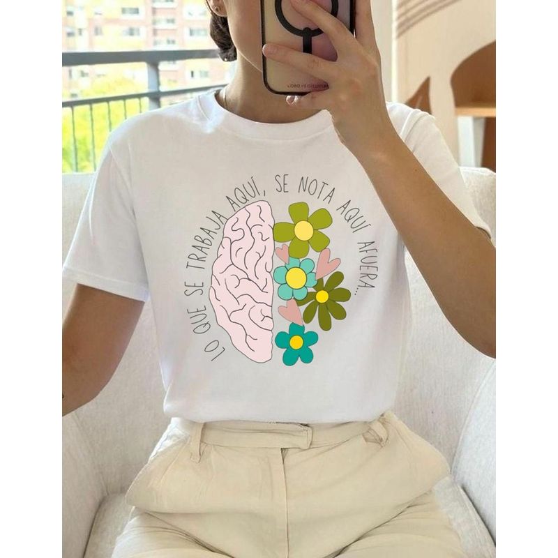 ISMI - Camiseta Feminista Cuello Redondo Manga Corta Ismi