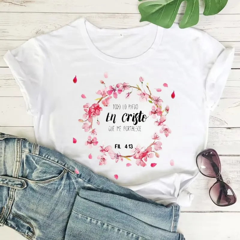 ISMI - Camiseta Cristiana Mujer Manga Corta Poli Algodón Ismi.