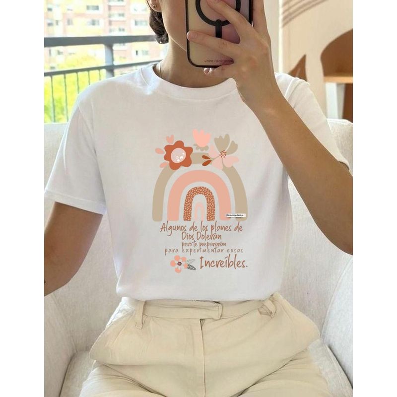 ISMI - Camiseta Cristiana Mujer Manga Corta Poli Algodón Ismi