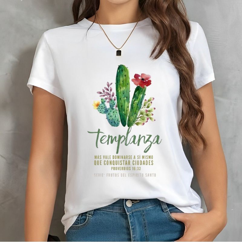 ISMI - Camiseta Cristiana Mujer Manga Corta Poli Algodón Ismi