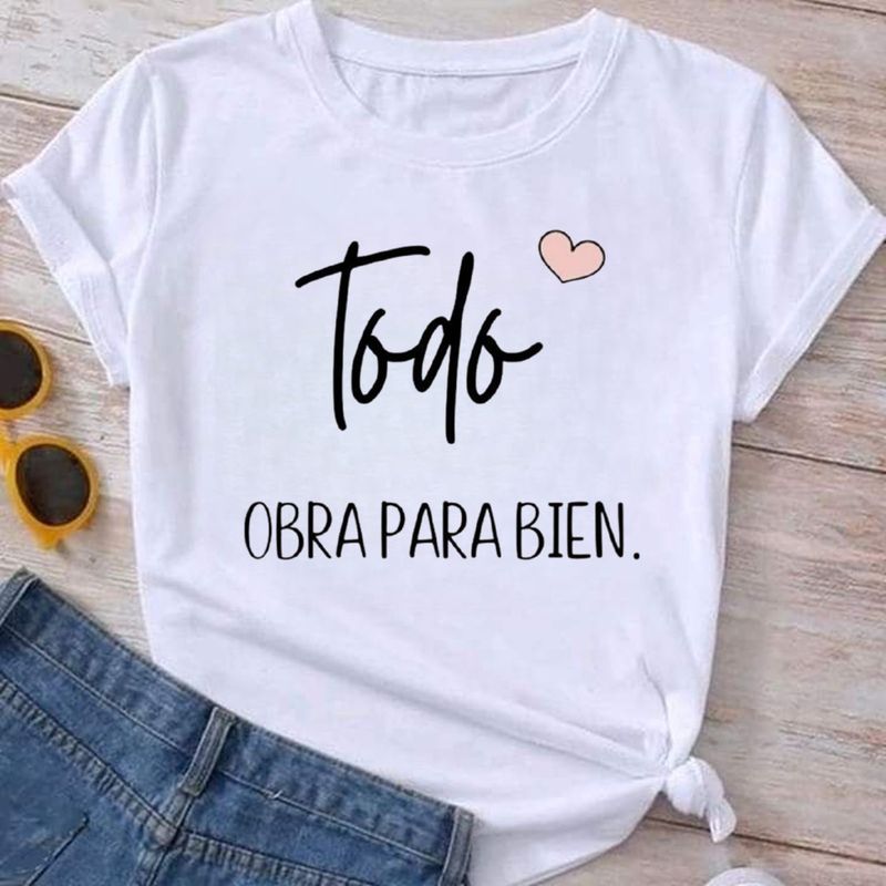 ISMI - Camiseta Cristiana Mujer Manga Corta Poli Algodón Ismi