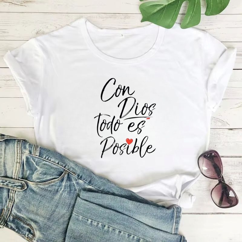 ISMI - Camiseta Cristiana Mujer Manga Corta Poli Algodón Ismi.