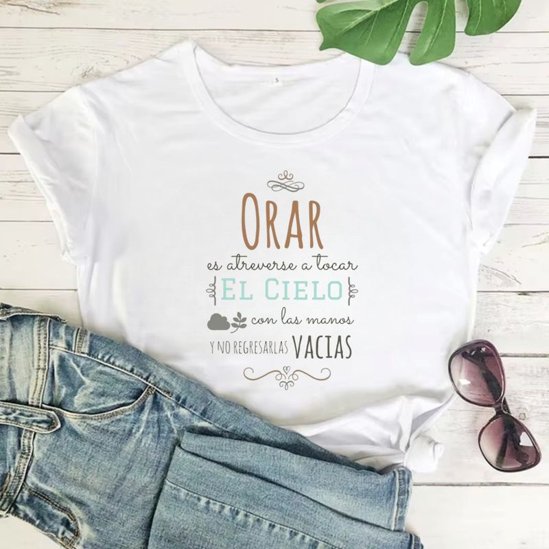 ISMI - Camiseta Cristiana Mujer Manga Corta Poli Algodón Ismi