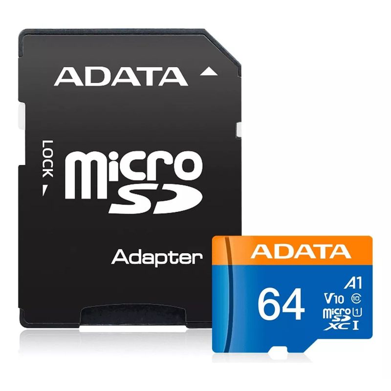 ADATA - Memoria Micro SD Adata 64GB A1 Adaptador SD